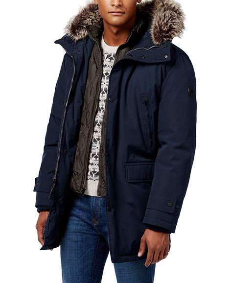 michael kors men's big and tall hooded snorkel coat|Michael Kors Men's Hooded Bib Snorkel Parka, Created for .